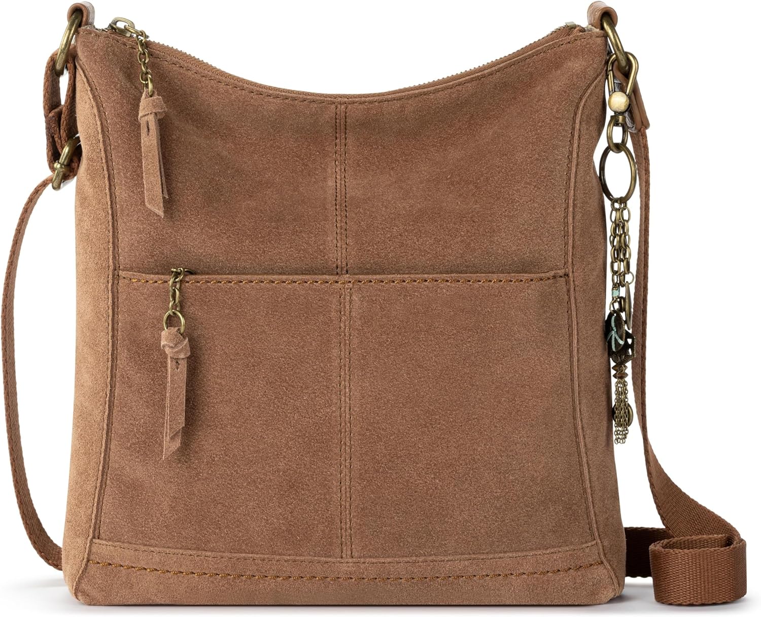 The Sak Lucia Leather Crossbody Purse - Premium Leather Women's Handbag for Everyday & Travel - Cross Body Bag With Zipper