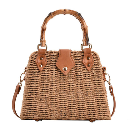 Straw Purses for Women Trendy Summer Woven Tote Bag Straw Basket Crossbody Wicker Purses and Handbags with Bamboo Handle | Trendy, Summer, Woven, Straw Basket, with Bamboo Handle
