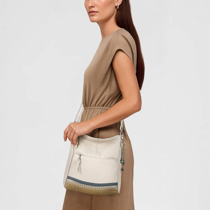 The Sak Lucia Leather Crossbody Purse - Premium Leather Women's Handbag for Everyday & Travel - Cross Body Bag With Zipper