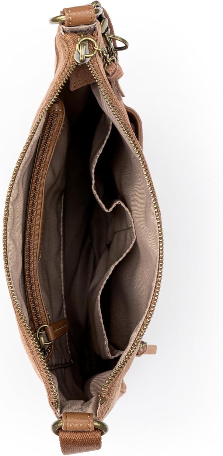 The Sak Lucia Leather Crossbody Purse - Premium Leather Women's Handbag for Everyday & Travel - Cross Body Bag With Zipper