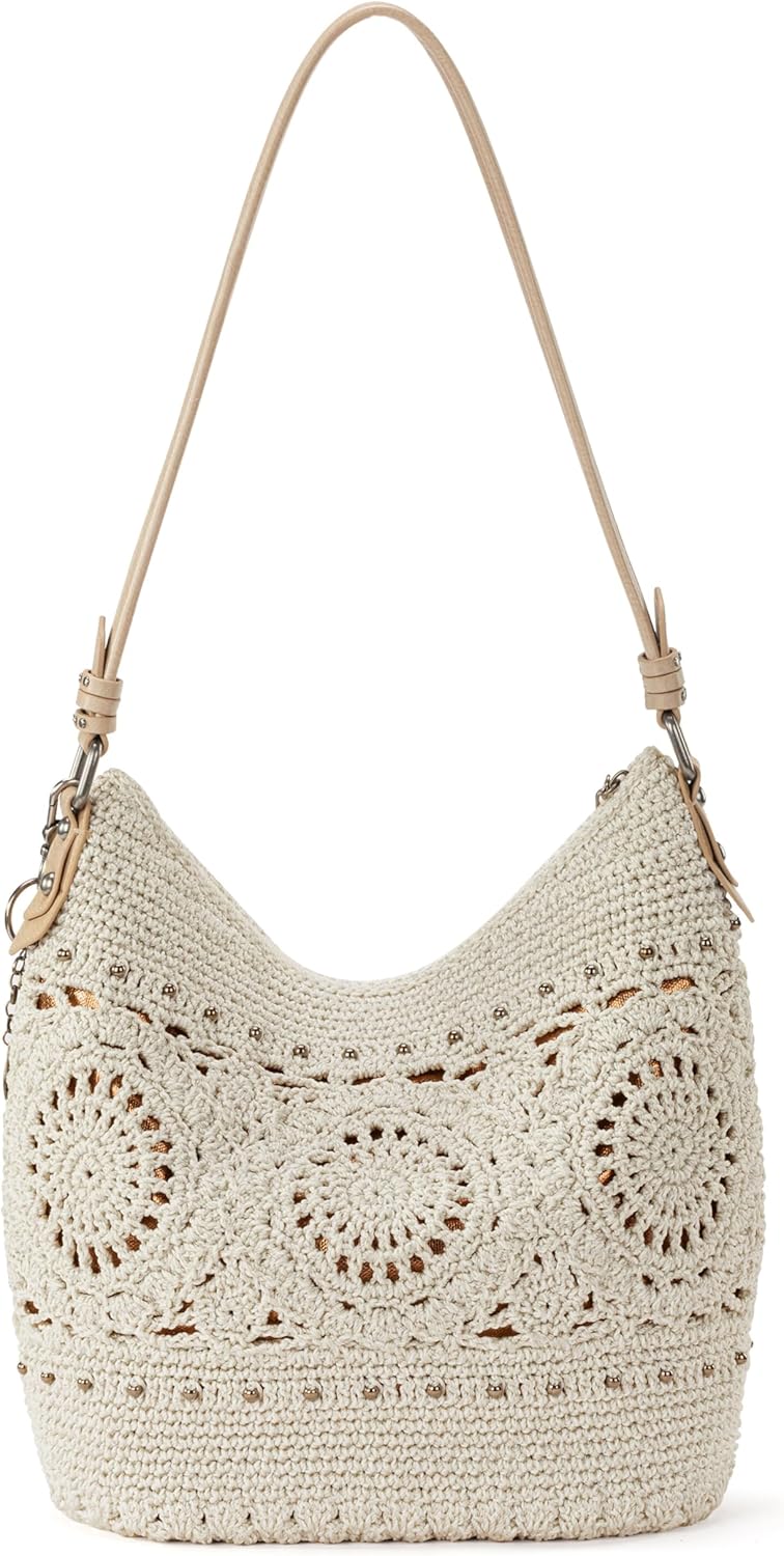 The Sak Sequoia Hobo Bag - Hand Crochet Large Women's Purse for Everyday & Travel - Durable Handbag & Tote With Zipper Pocket