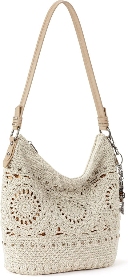 The Sak Sequoia Hobo Bag - Hand Crochet Large Women's Purse for Everyday & Travel - Durable Handbag & Tote With Zipper Pocket
